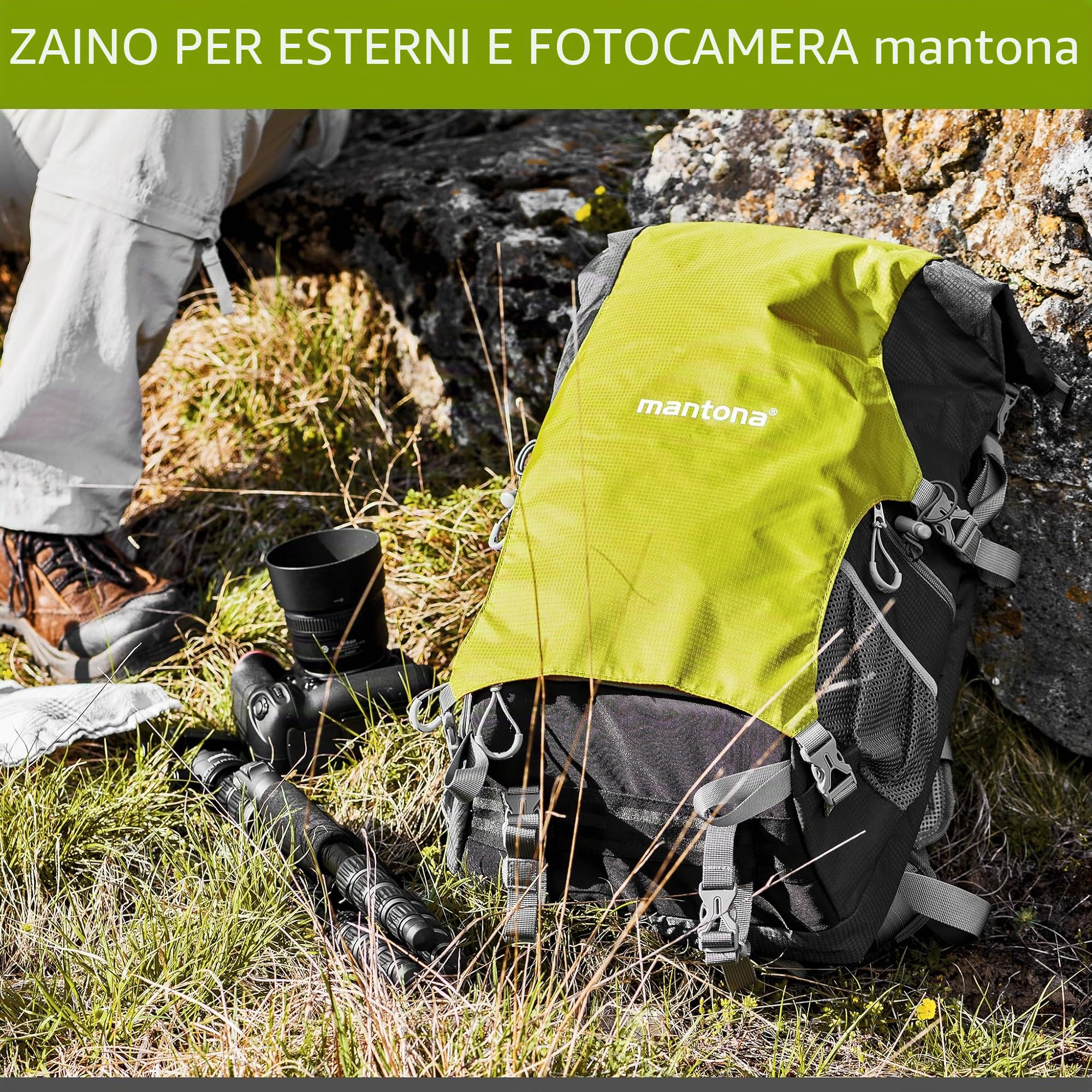 Mantona ElementsPro 30 - Zaino esterno per fotocamera DSLR o CSC