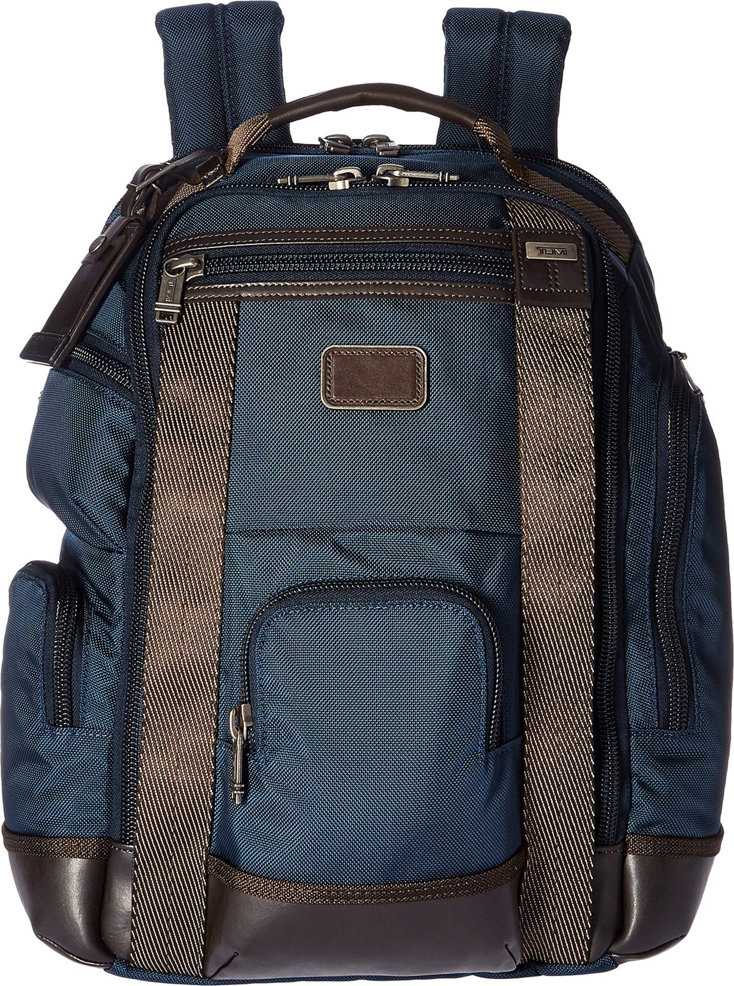 tumi alpha bravo knox backpack castle grey TUMI Alpha Bravo Knox Backpack- Gray With brown leather