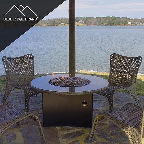 Miniatura 10 de Blue Ridge Brand  Perlas de vidrio templadode calidad profesionalperlas de 12" vidrio de espejo reflectante para hoguera y paisajismo, Ámbar (Dark