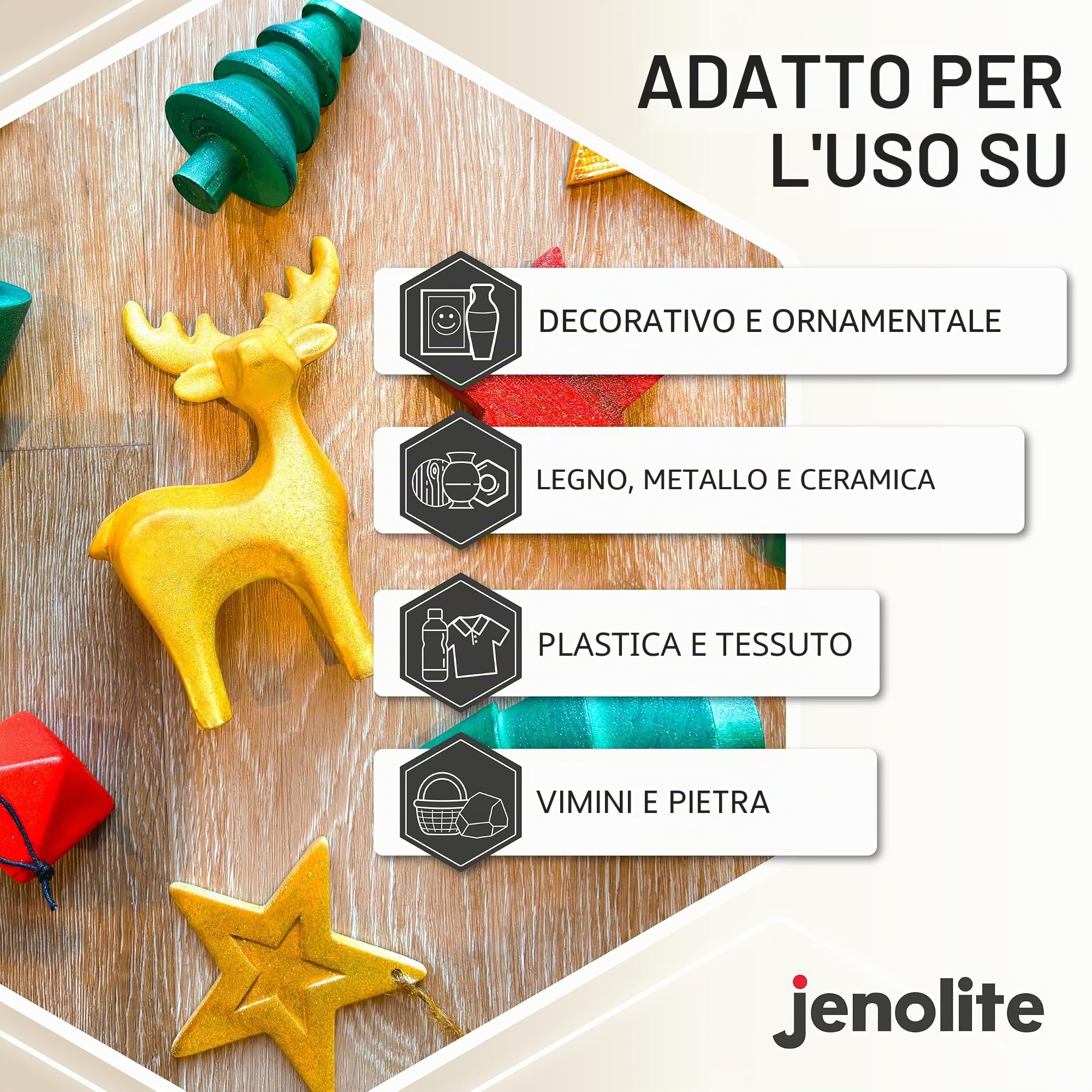 JENOLITE Vernice spray glitterata | ROSSO | 3 x 400ml | Vernice spray glitterata multisuperficie | Ideale per progetti artistici: perfetto per cornici, specchi, ornamenti e artigianato
