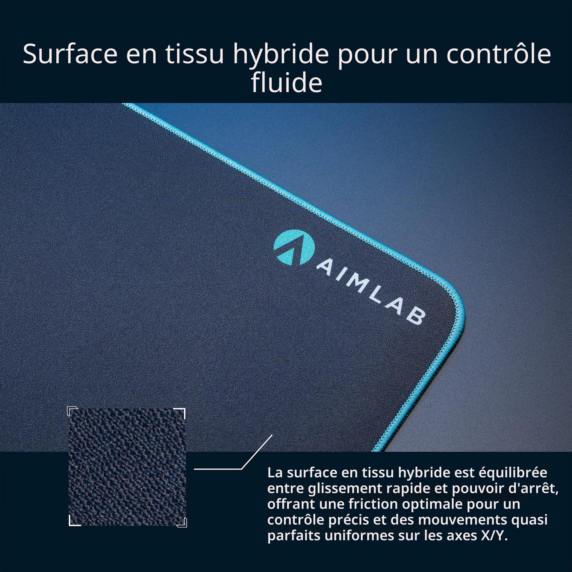 ASUS ROG HONE ACE AIM LAB Edition – Tapis souris gaming (508 x 420 x 3 mm, grand format, revêtement nano protecteur, base en caoutchouc extra-souple, Esports & FPS gaming)