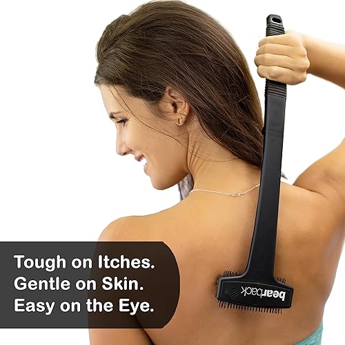 Vista 2 de Bearback Rascador de espalda: Rascador premium para la espalda y el cuerpo. El cepillo original exfoliante con mango largo, extensible, con cerdas