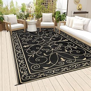 Famibay Outdoor Garden Rugs Waterproof Patio Mats Portable L