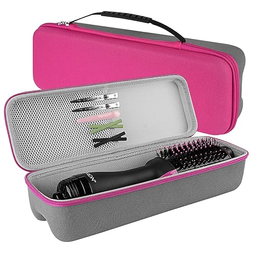 Linkidea Estuche rígido de viaje para cepillo secador de pelo Revlon, herramientas calientes de un solo paso para secadora de pelo y peinador