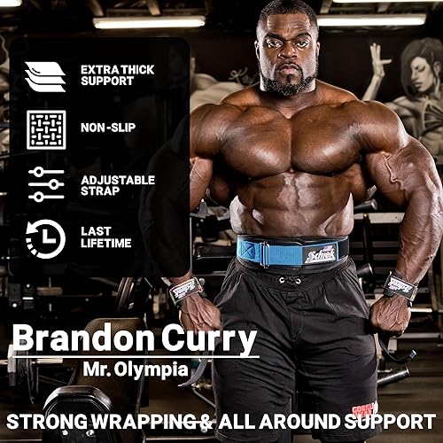 Miniatura 2 de Schiek Sports 1000-PLS Deluxe Power Lifting Muñequeras - Muñequeras de levantamiento de pesas