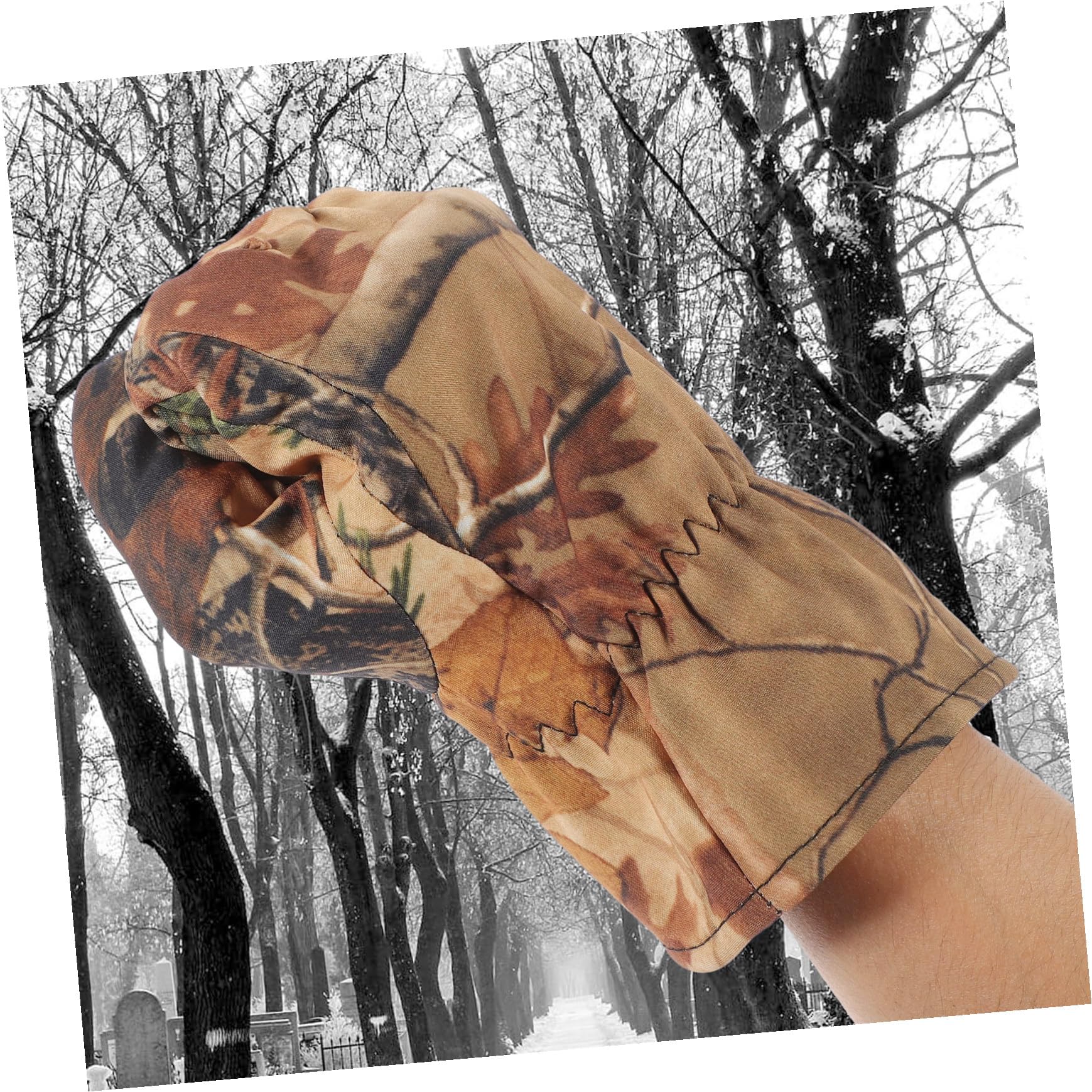 Healifty Guantes De Camuflaje para Exteriores Forro Polar, Impermeables y Cálidos, Ideales para Caza y Deportes De Invierno, Talla XL