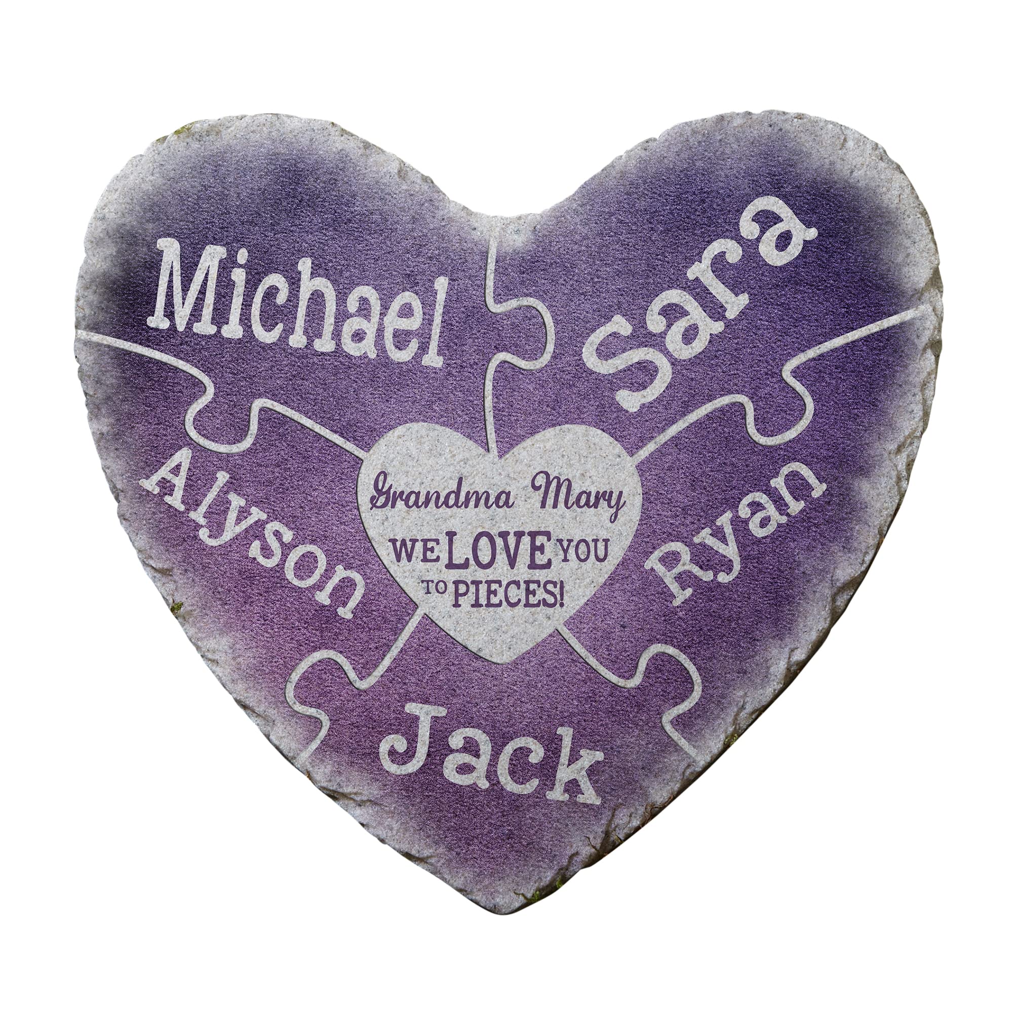 Personalization Universe Personalized Family Garden Stone - Together We Make A Family, Outdoor Decorations Stepping Stones with Names, Perfect for Mother's Day, Grandma's Birthday, Garden Memorial