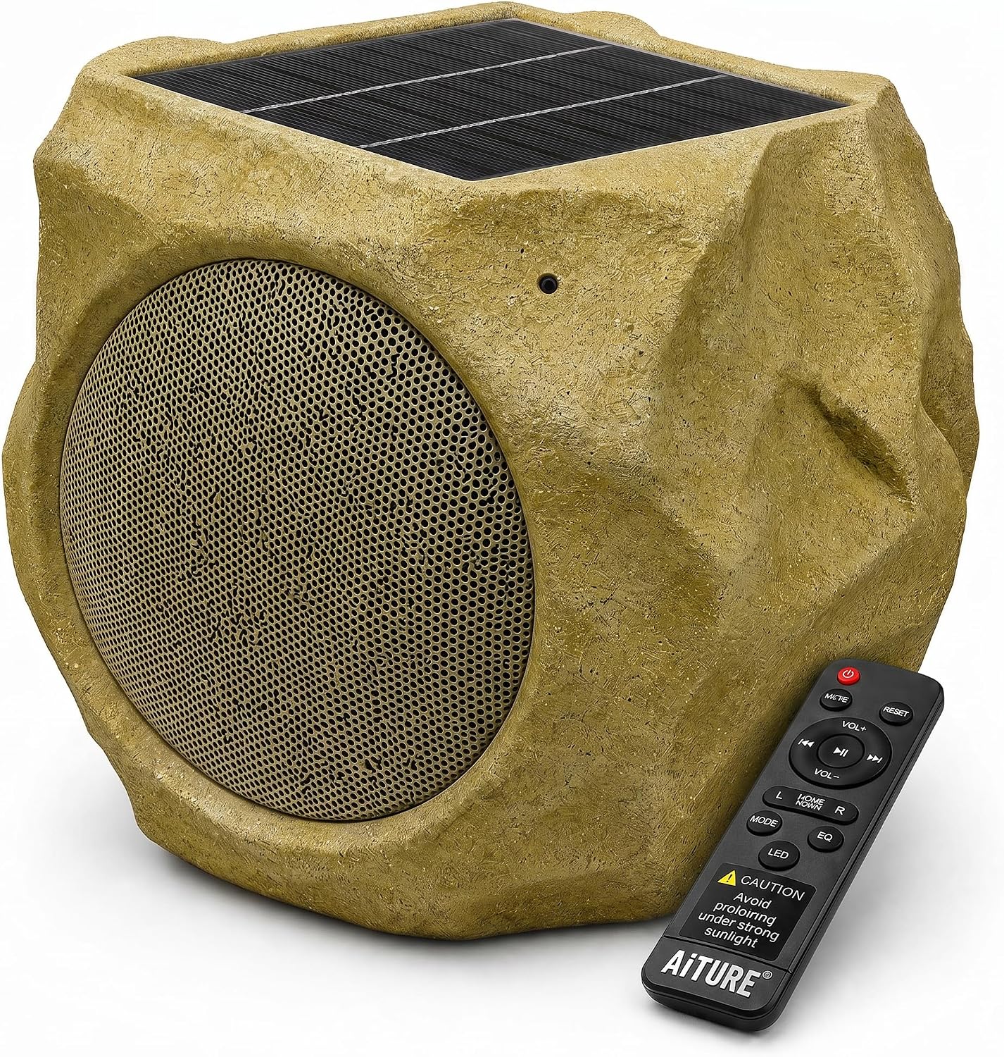 Solar Rock Speaker 80W Deep Bass Bluetooth