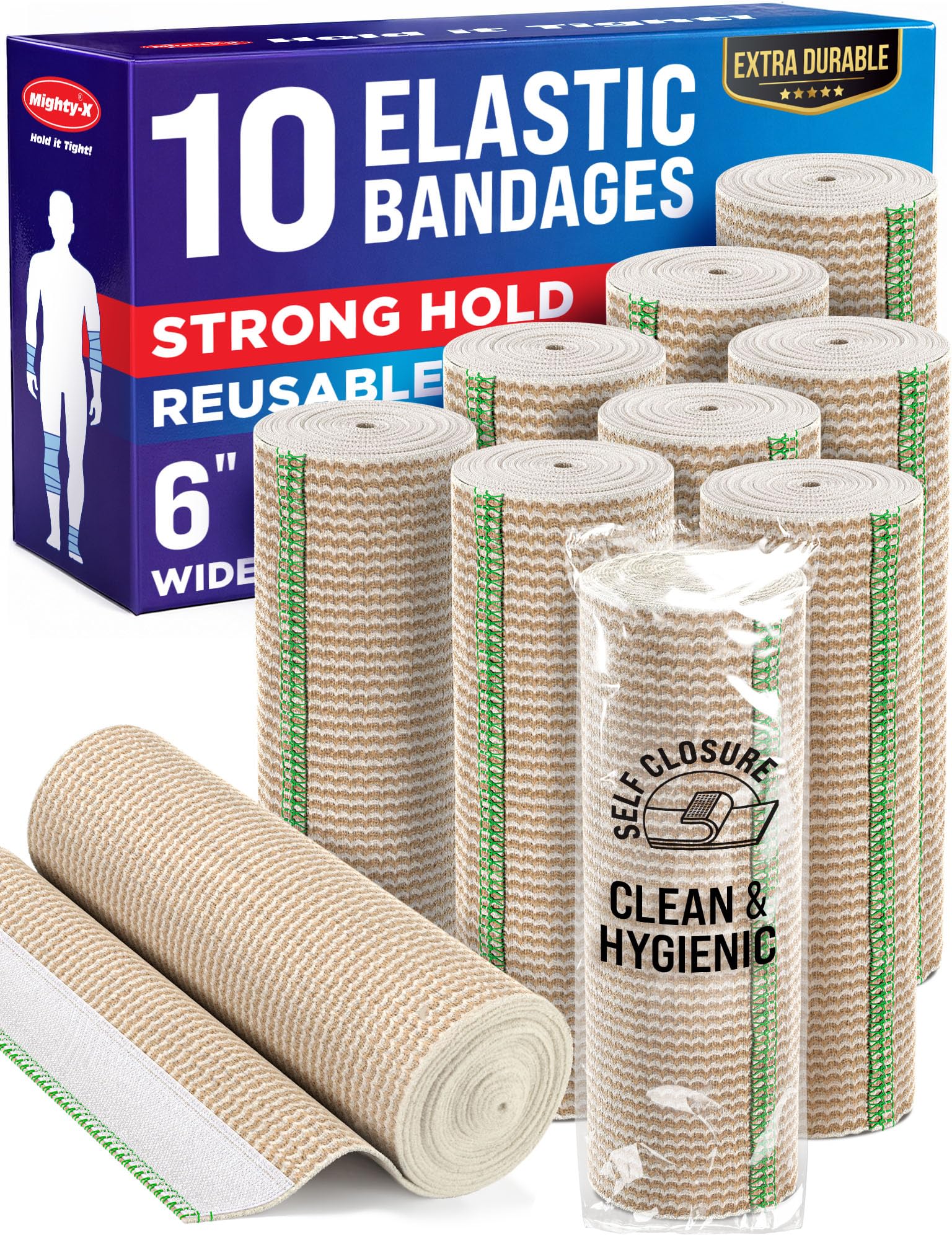 Premium Elastic Bandage Wrap - 6pack (2x2in, 2x3in, 2x4in) - Self-Closing — Amazon image 13