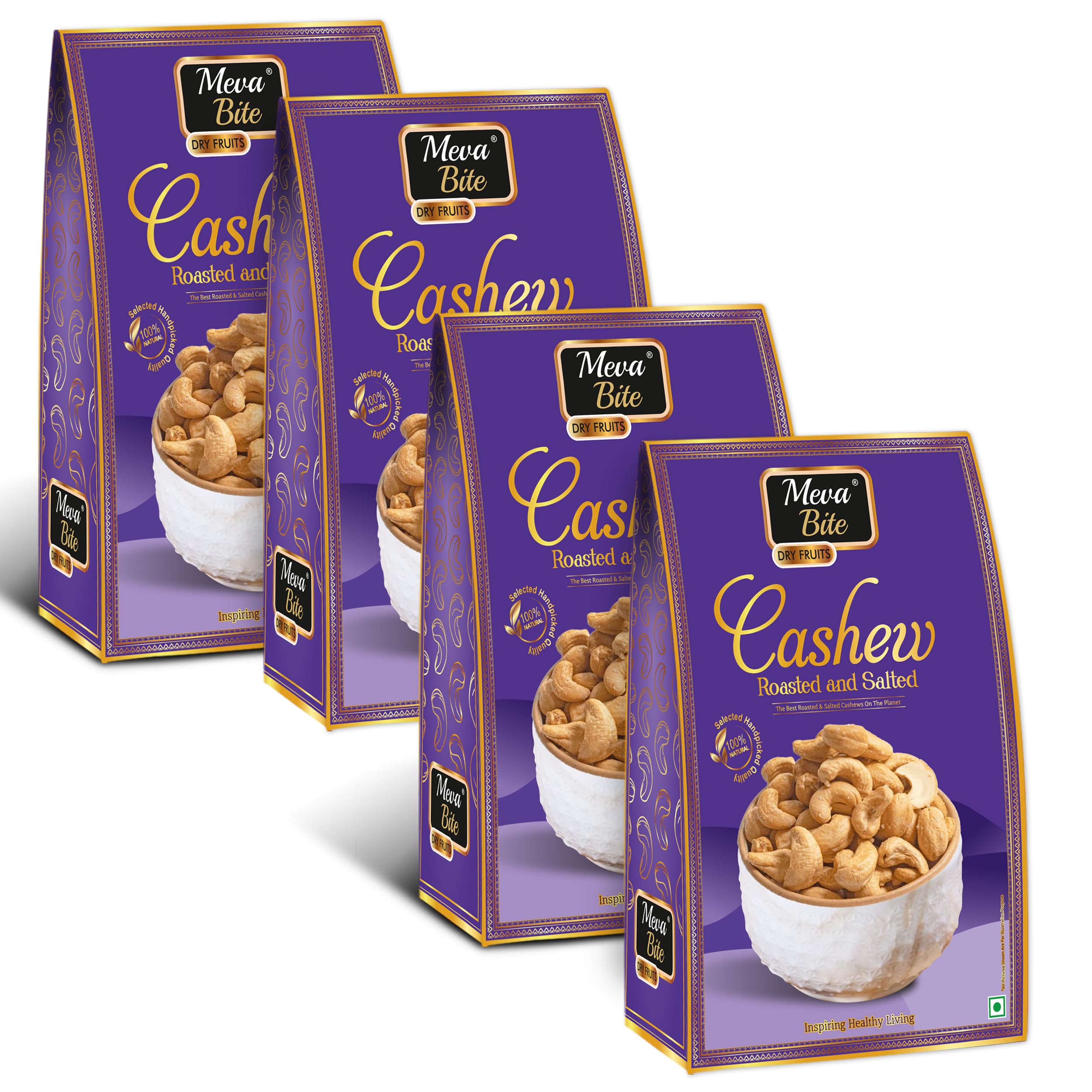 MevaBite Premium Roasted and Salted Cashews 1Kg | Flavourful & Crunchy Kaju nuts | Rich in Protein & Vitamins | Nutritious & Delicious, Gluten Free | Freshly Roasted Cashew, Dry Fruits (Pack of 4x250g) (B0CRRW757G) Amazon Price History, Amazon Price Tracker