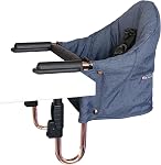 guzzie+Guss Perch Clip On Table Chair – Easy and Secure Setup for Travel (Including Restaurants, Picnics), at Home (Kitchen Islands, Dining Tables) with Machine Washable Fabric, Copper Blue