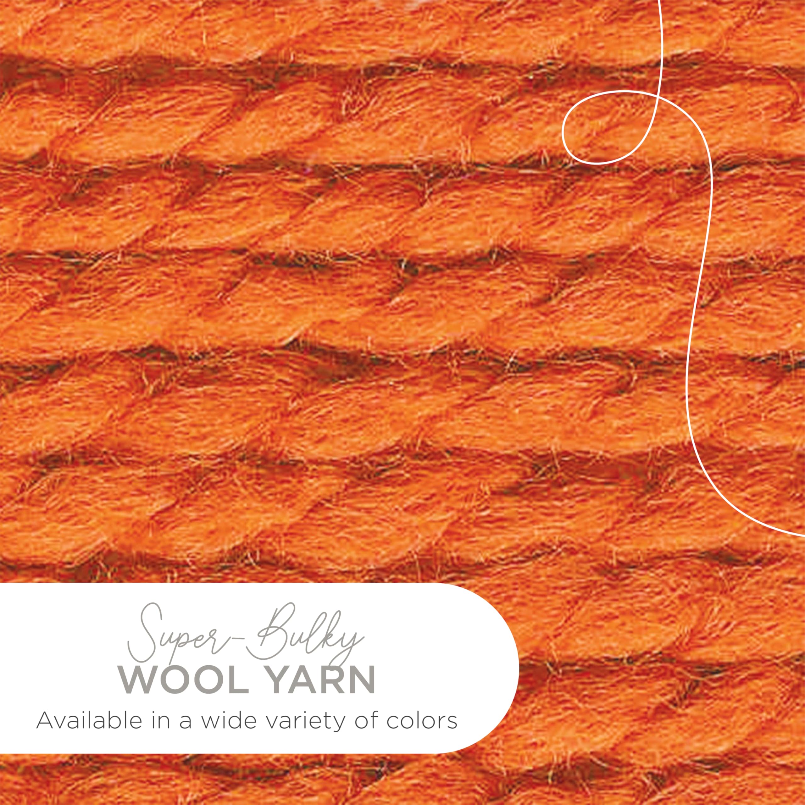 Lion Brand Yarn Wool-Ease Thick & Quick Yarn, Soft and Bulky Yarn for Knitting, Crocheting, and Crafting, 1 Skein, Pumpkin