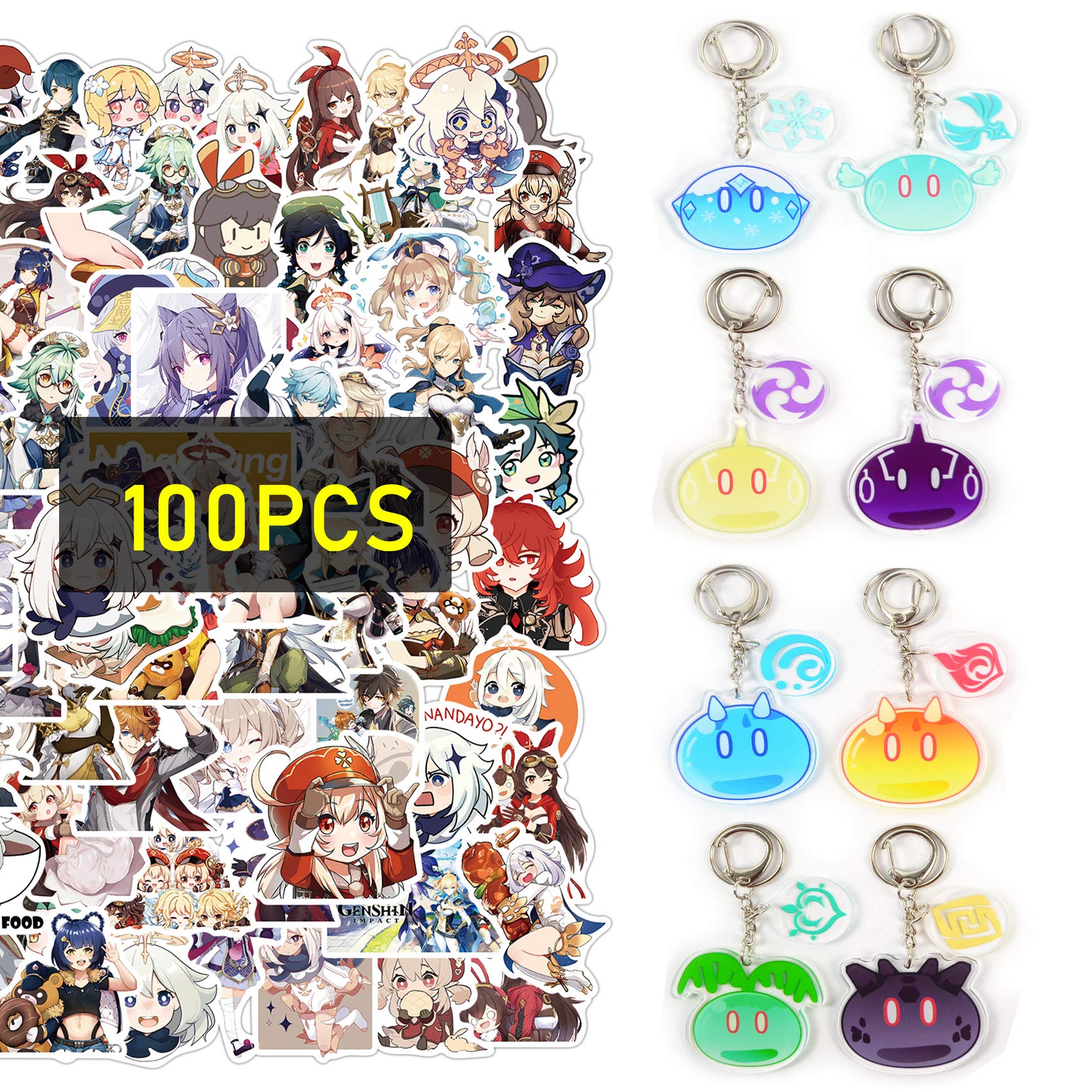 Buy Genshin Impact Merch Set100pcs Genshin Impact Stickers+8pcs