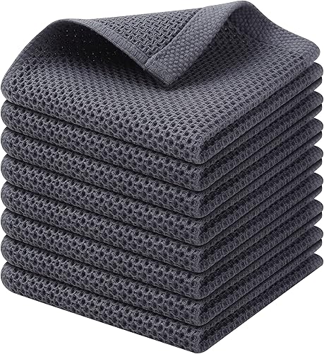 Miniatura 726 de Kitinjoy - Paños de cocina 100% algodón, paquete de 6 paños de cocina ultra suaves y absorbentes para secar platos, toallas de cocina de secado