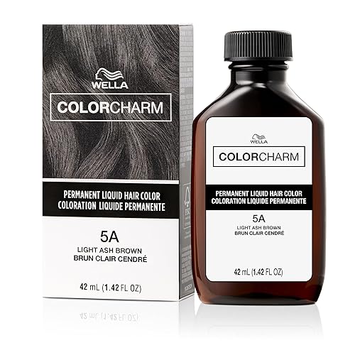 WELLA Color Charm - Tinte líquido permanente para el cabello para cobertura de canas, color marrón claro