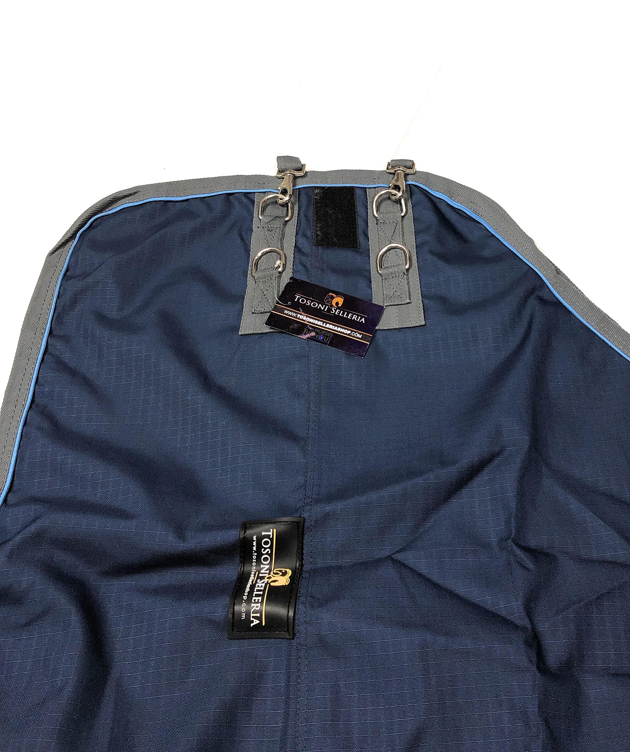 Horses, Coperta da Paddock per Cavallo Turnout, Impermeabile, Resistente, con Cinghie ad Incrocio, Disponibile nel Colore Blu