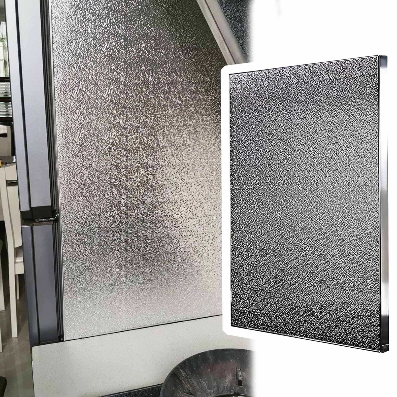 Tapis Isolant Thermique en Aluminium, Réfrigérateur à Bouclier Thermique magnétique en Alliage d'aluminium(L W 48in X 16in)
