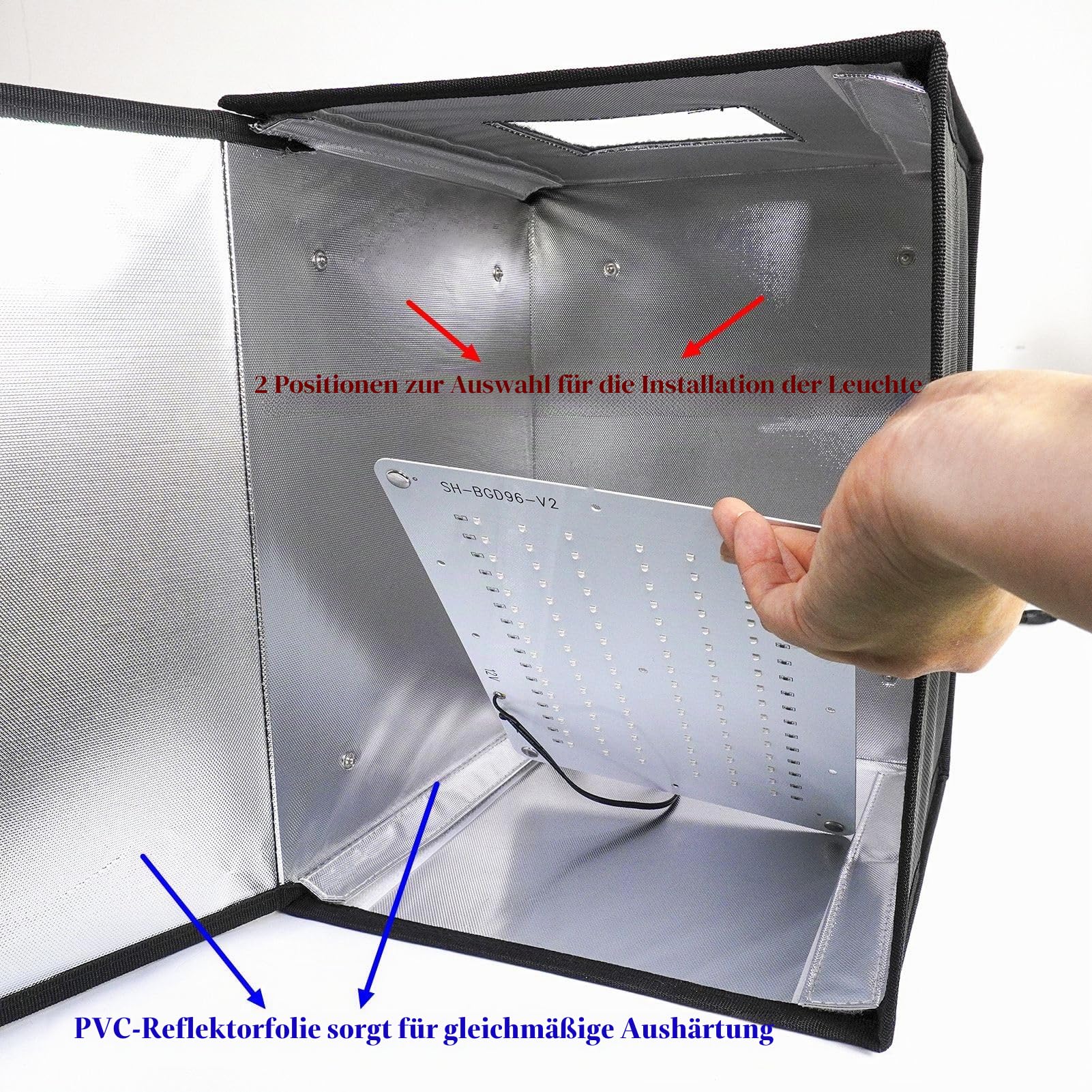 Upgrade-UV-Harz-Aushärtungsbox mit einstellbarer Helligkeit, 48 W, 395 nm, Aushärtungslicht, intelligente Zeitsteuerungsstation für SLA/DLP/LCD 3D-Drucker