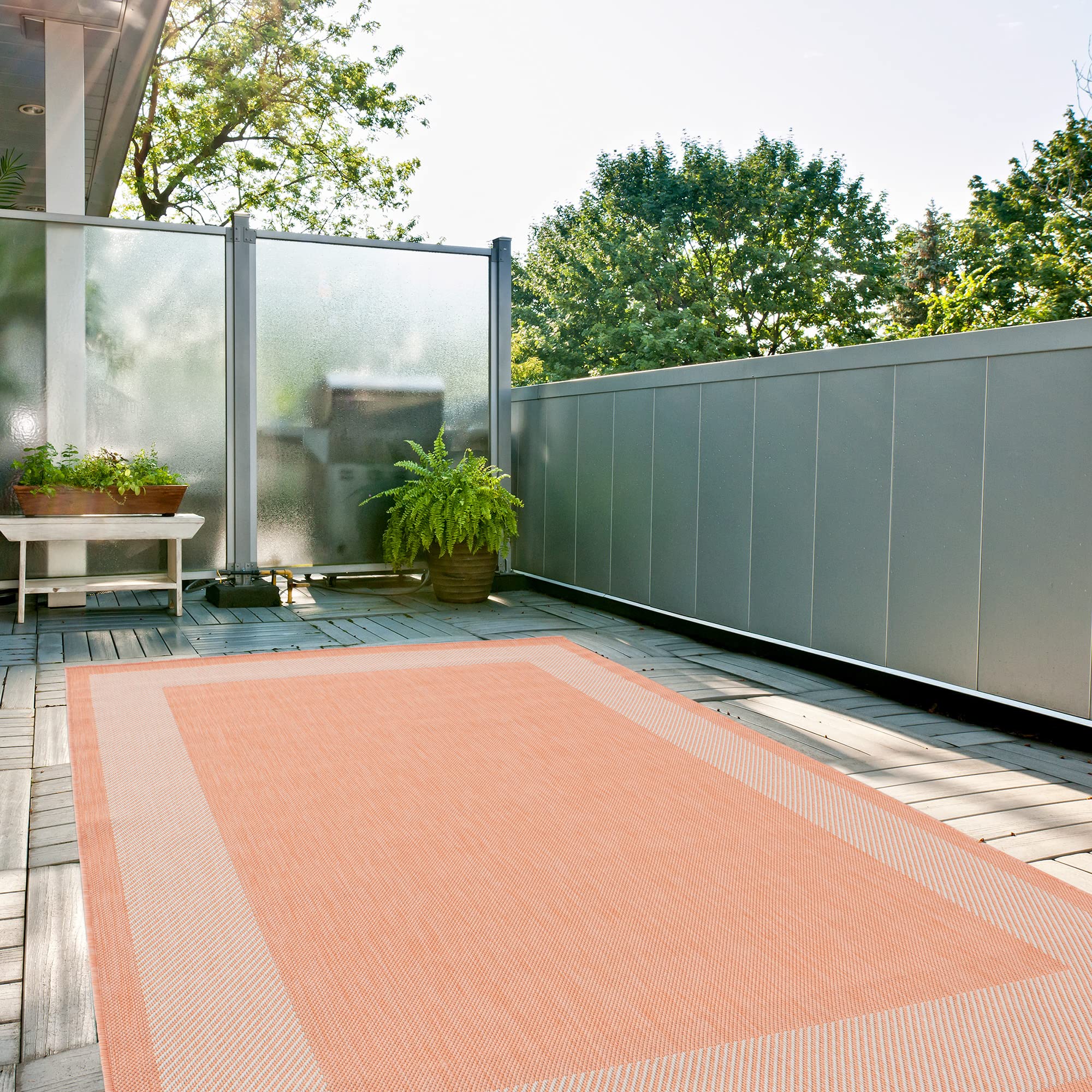 THE RUGS Outdoor Rug – Weather & UV Resistant Outdoor/Indoor Area Rugs - Durable Rugs for Patio, Deck, Garden, Kitchen, Bathroom or Living Room - Beige, 80 x 150 cm — view 12