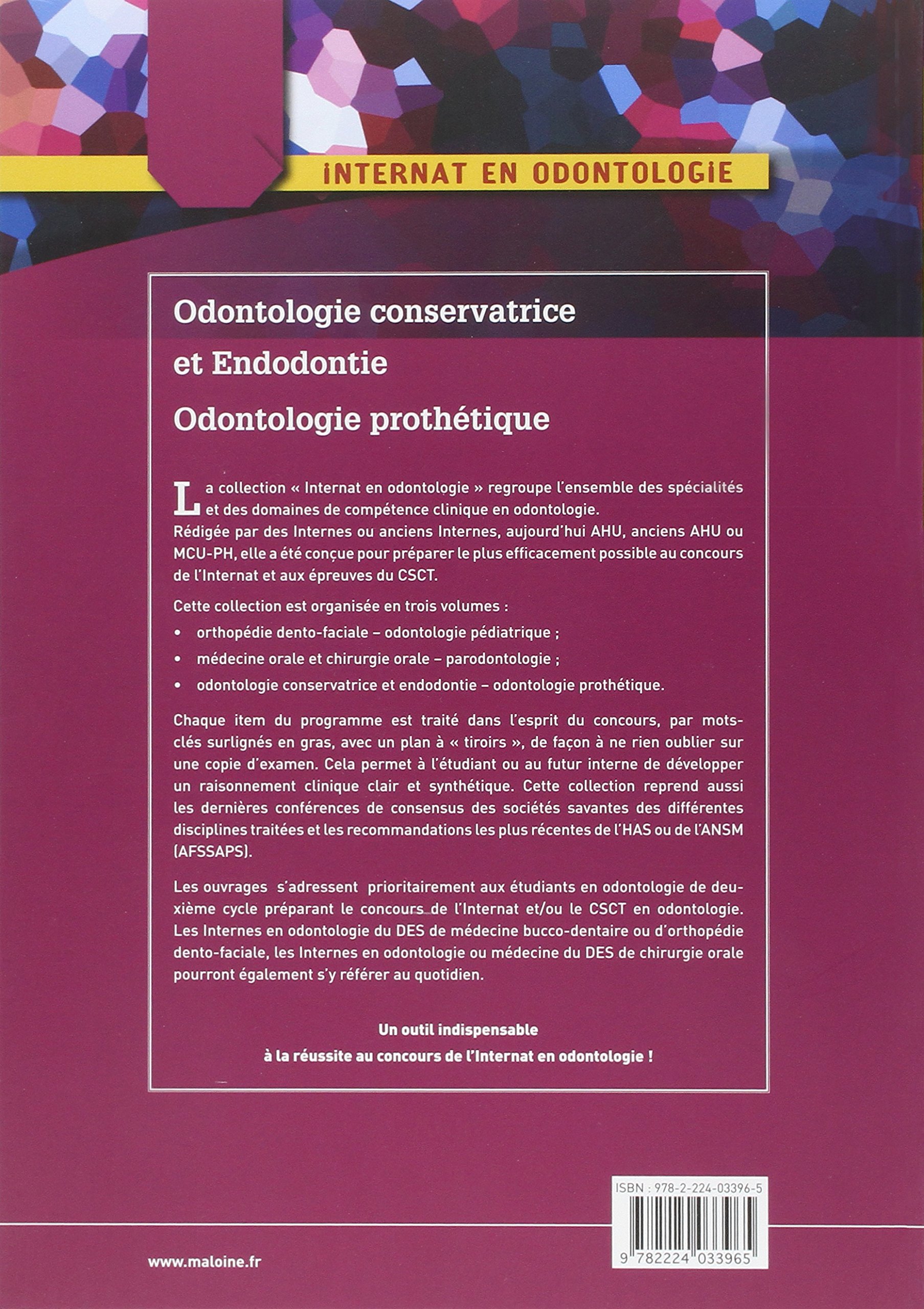 ODONTOLOGIE CONSERVATRICE ET ENDODONTIE ODONTOGOLIE PROTHESE (0000)