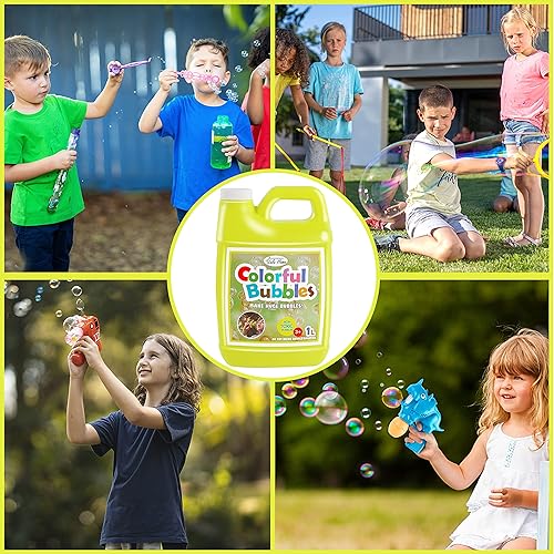 Miniatura 5 de Lulu Home Solución concentrada de burbujas, solución de recarga de burbujas de 1 l33.8 onzas para máquina de burbujas para niños, varita de burbujas