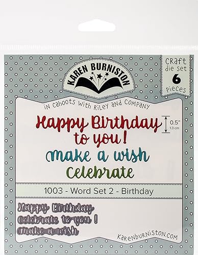 KB Riley 1003 Karen Burniston Dies-Word Set 2 - Cumpleaños