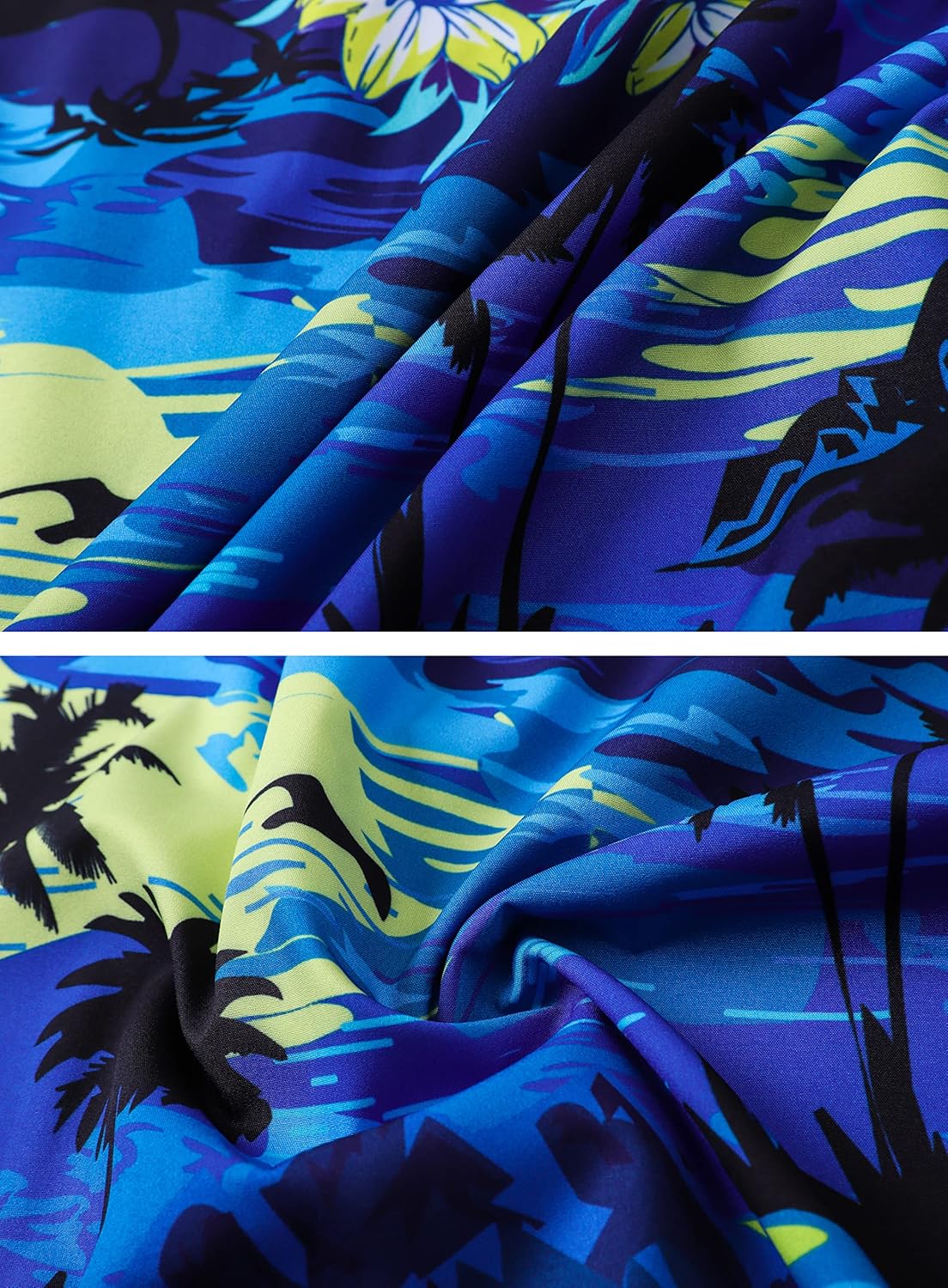 QZH.DUAO Men's & Boys Hawaiian Shirt Cuban Collar Short Sleeve Button Down Shirt Tropical Summer Beach Shirts - Image 6