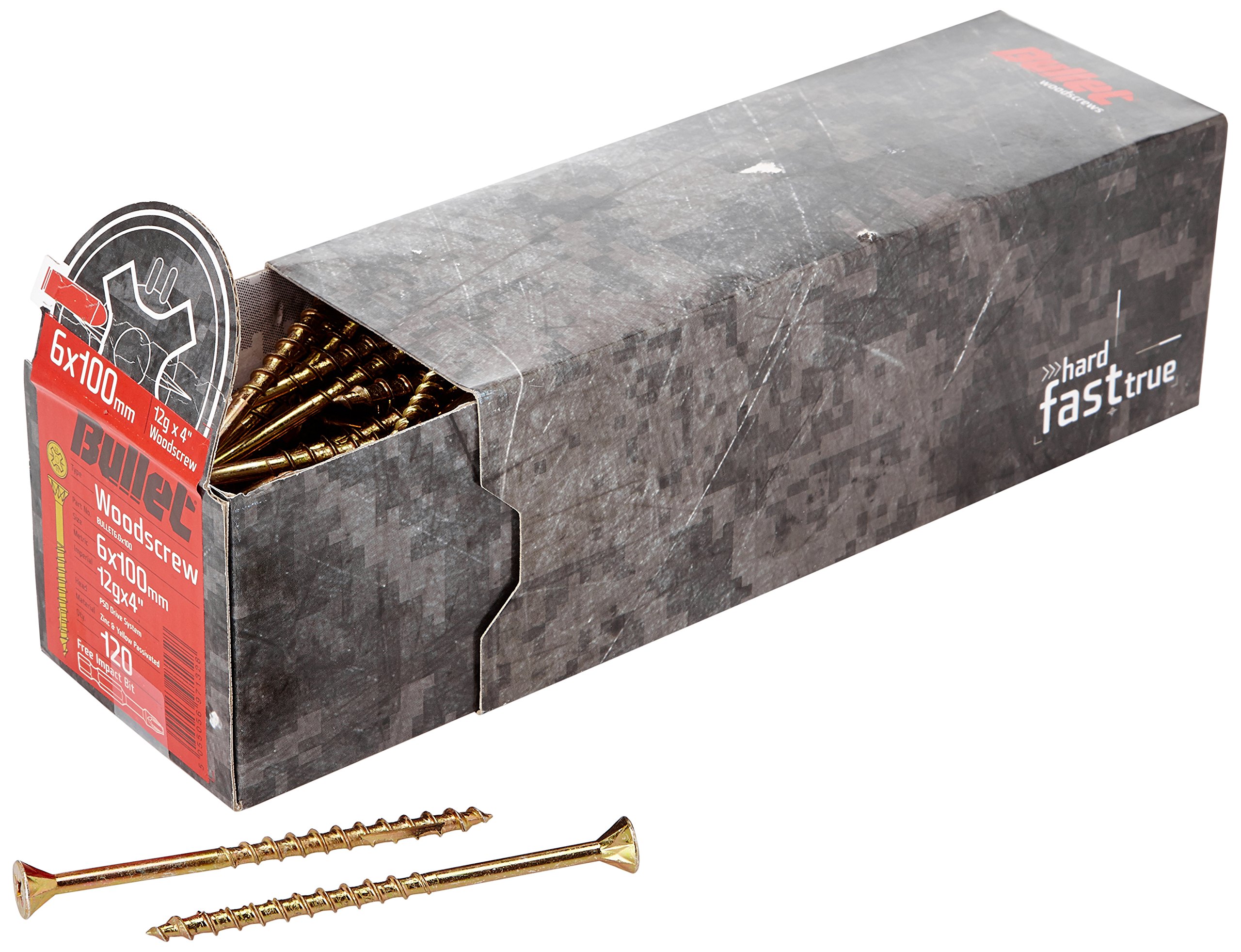 Bullet 6.0 x 100mm Wood Screw (120 Pieces)