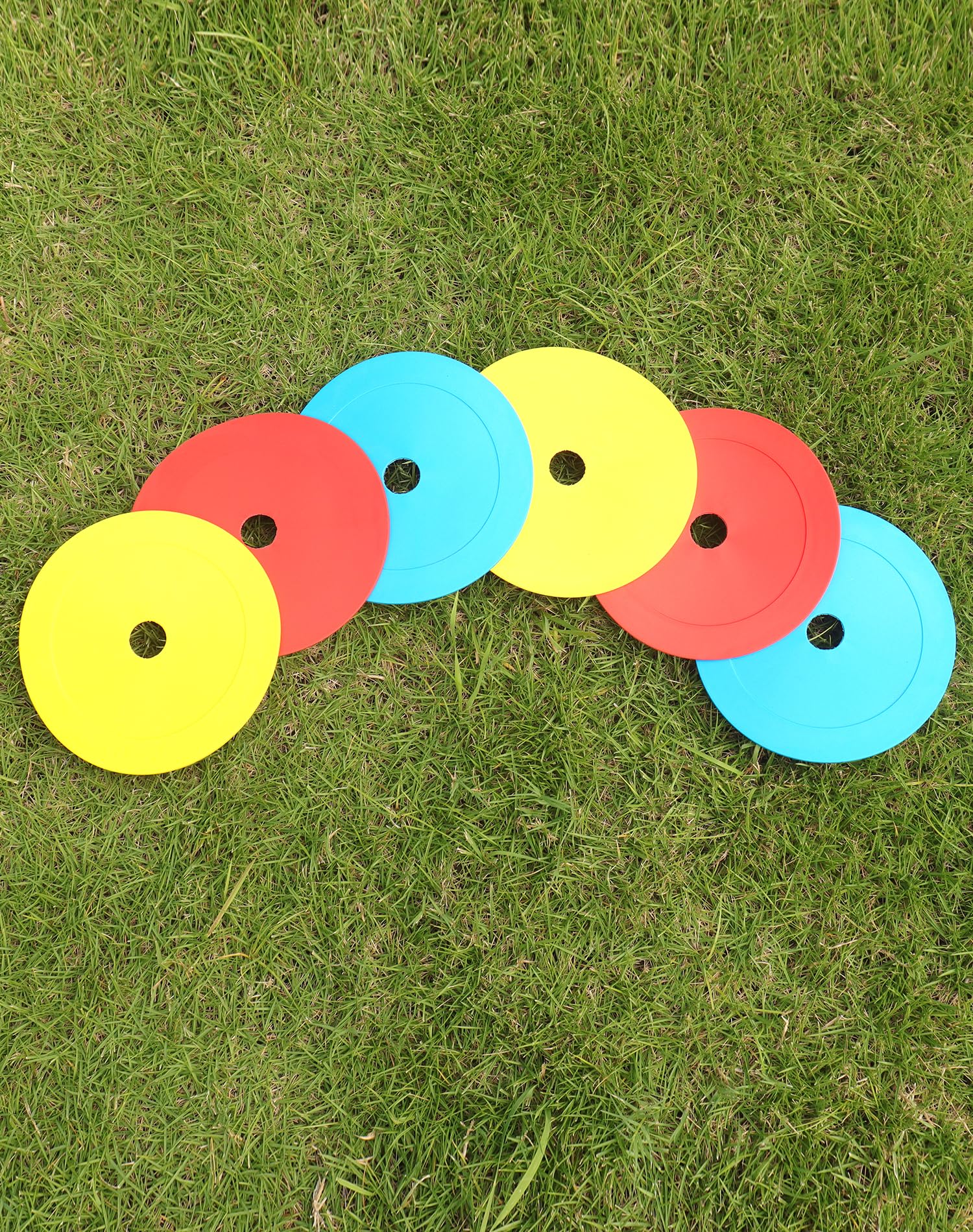 QWORK® Plats cône de marquage, Disponible en 15 cm ou 23 cm - Plot Sport pour Football, Basket, Handball et Plus