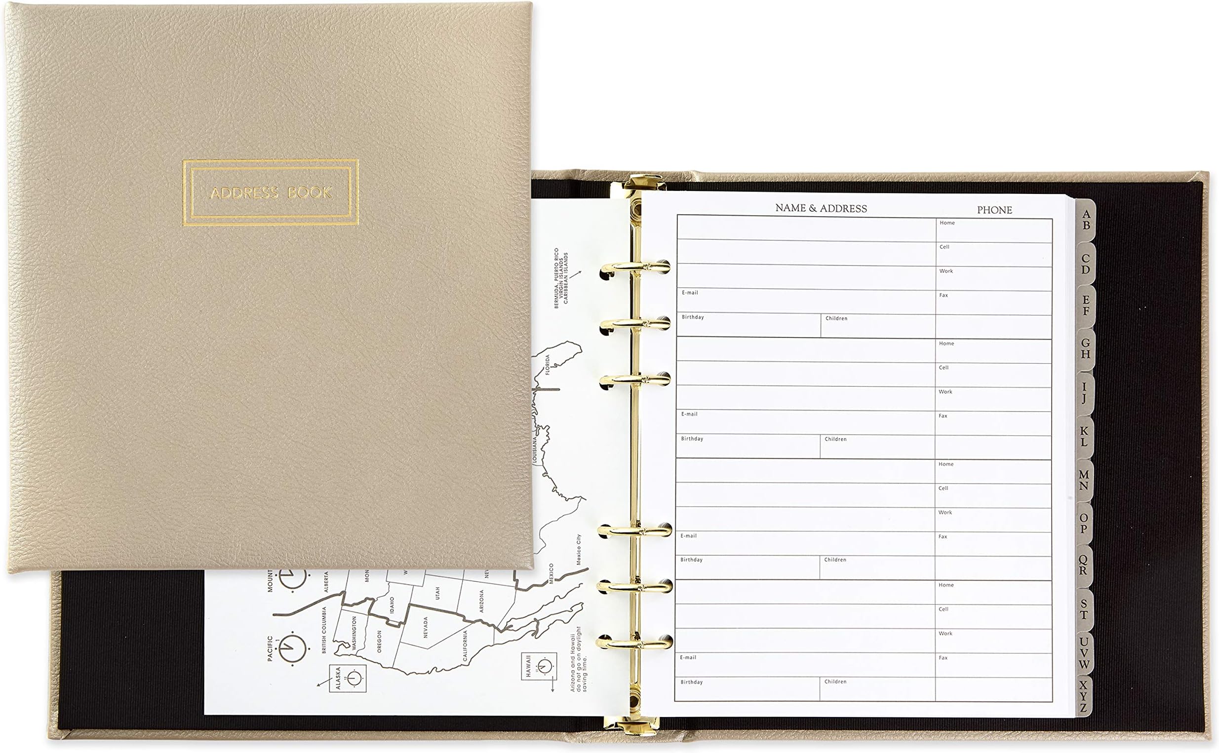 Refillable Address Book (Cream)