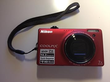 Nikon Coolpix S6000 14 MP Digital Camera with 7x Optical Vibration Reduction VR Zoom and 2.7-Inch LCD Red
