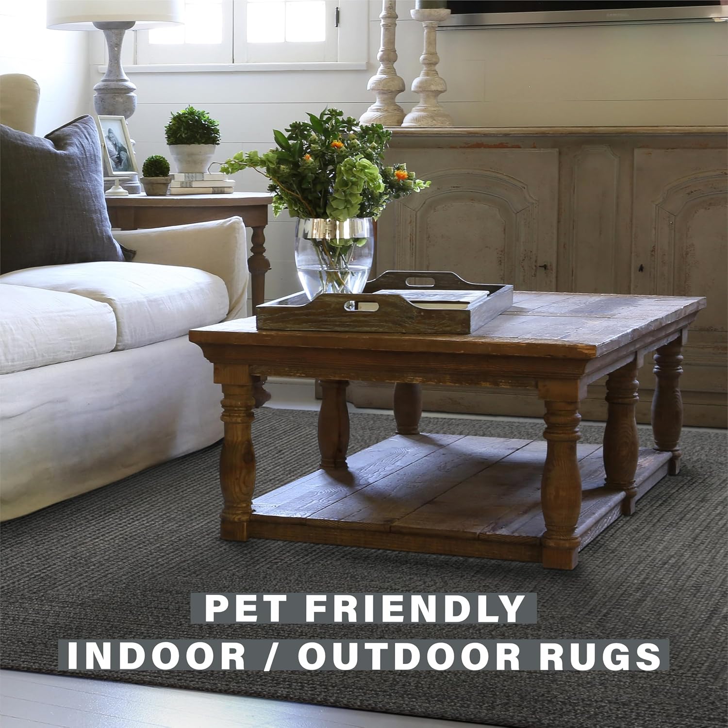 Black Braided Runner Rug 22"x72" - Country Style Entryway Runner Rugs Indoor - Outdoor, Soft, Machine Washable, Water Absorbing and Reversible - Both Indoor and Outdoor