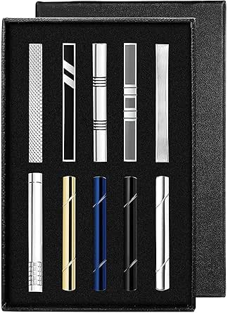 Premium Men’s Gift Tie Set with Pocket Squares, Tie Clips, and Cufflinks