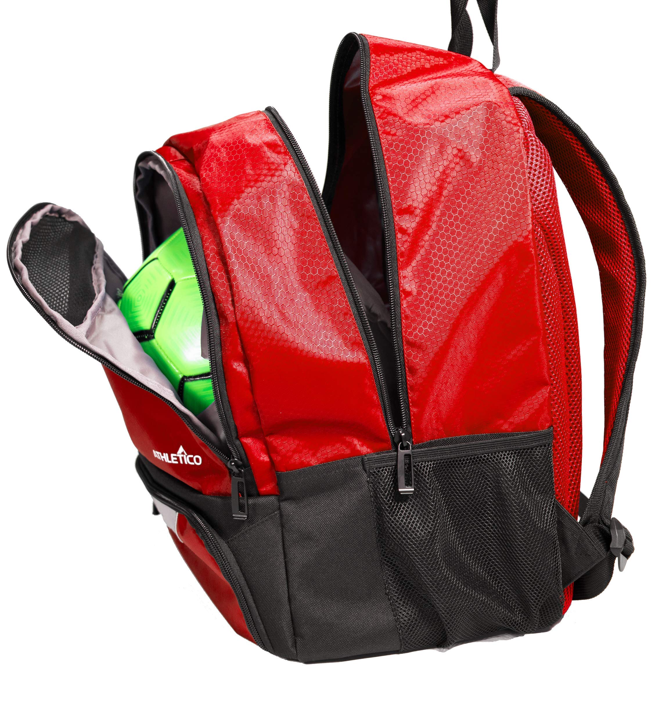 Athletico Fußballtasche für Jugendliche, Fußballrucksack & Taschen für Basketball, Volleyball & Fußball | für Kinder, Jugendliche, Jungen, Mädchen | Inklusive separater Stollen und Ballfach