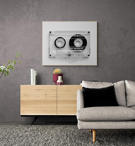 Miniatura 5 de Enjoy Every Moment - Cinta de casete retro, cita inspiradora, música, obra de arte de sala de estar, decoración del hogar, impresión inspiradora sin