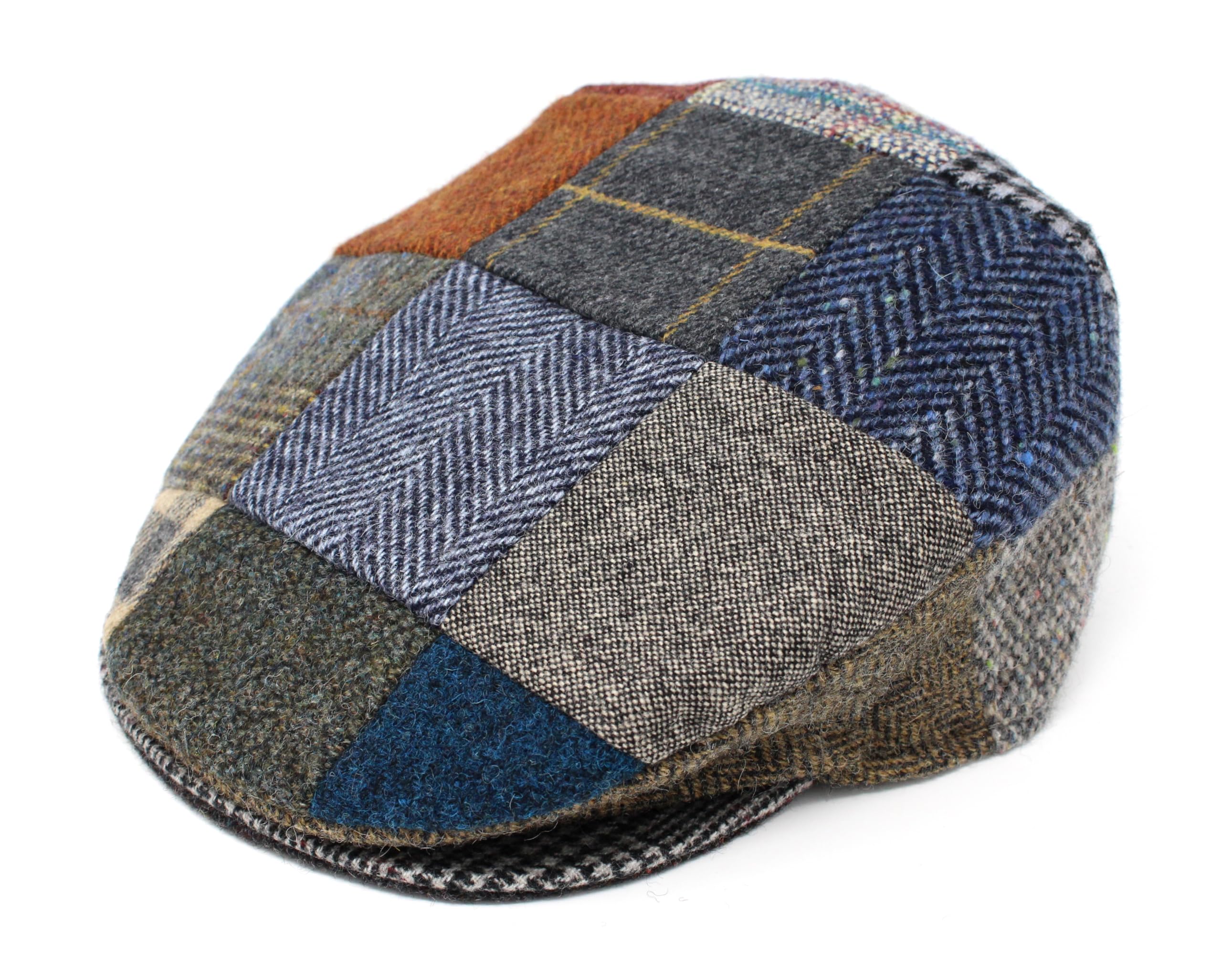 Hanna Hats Men's Donegal Tweed Vintage Cap (Patch, XLarge)