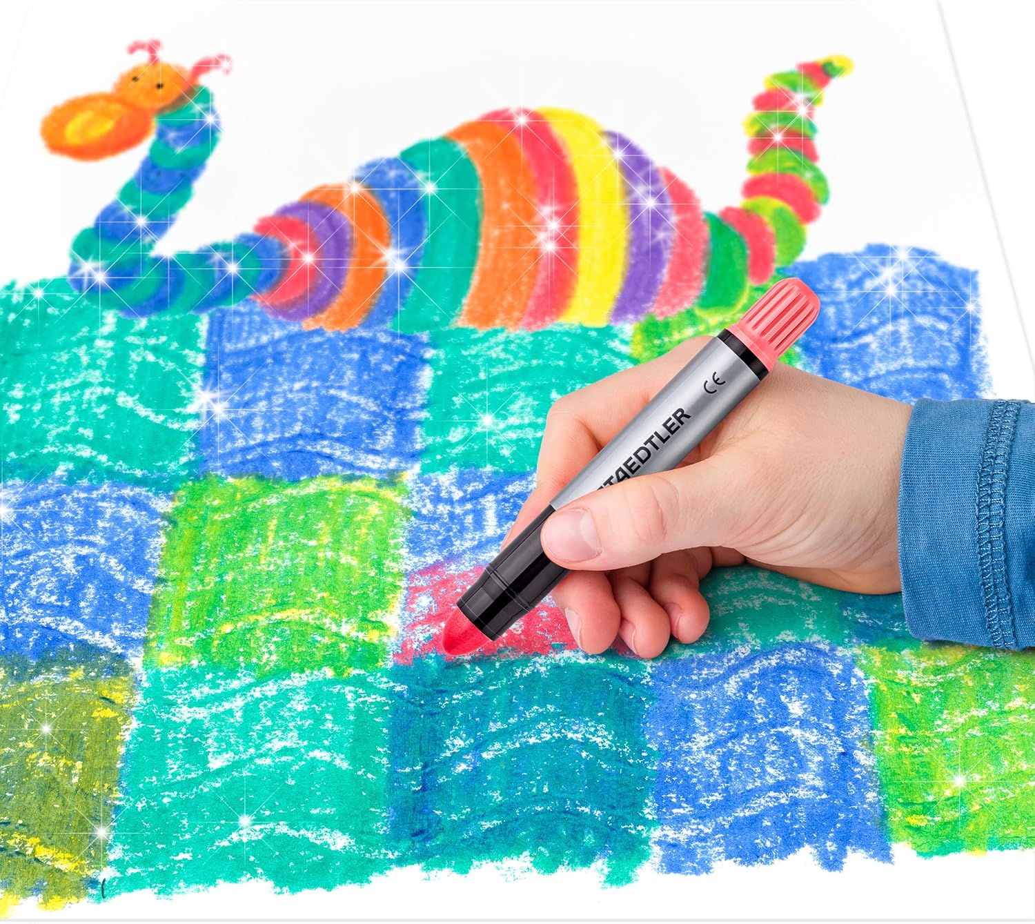 STAEDTLER 2390M C6 Noris Glitter Gel Crayons - Assorted Colours (Pack of 6)