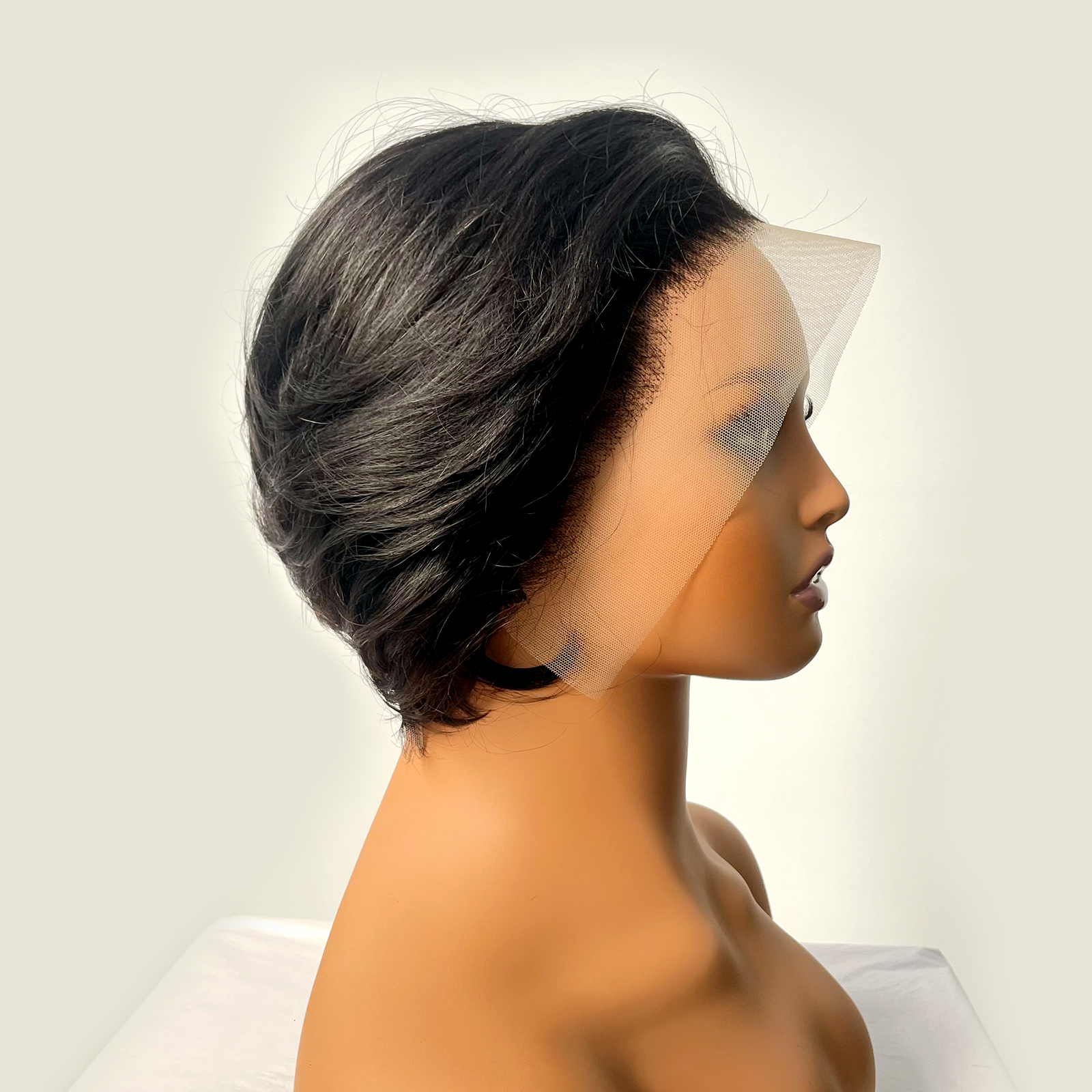 Amazon.com : SHUNHUIXC Pixie Cut Wig Human Hair 13x4 Lace  display picture 1