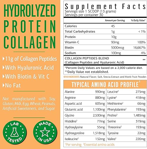 Miniatura 2 de Polvo de colágeno de vainilla. Colágeno con ácido hialurónico y vitamina C. Polvo de colágeno de vainilla y colágeno en polvo. Colágeno con vitamina