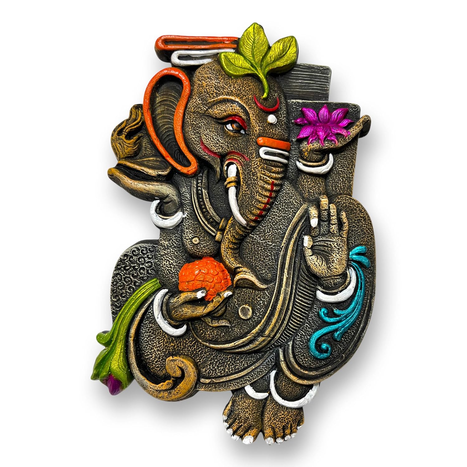 Ganesh ji Murti-Terracotta-Clay-Mitti-Stoneware-Idol-Ganpati/Ganesha Murti-Figurine for Door Entrance-Temple-Mandir-Home-Office Decoration-Wall Hanging-(H:26|B:17 CM) Ganesh ji Murti-Terracotta-Clay-Mitti-Stoneware-Idol-Ganpati/Ganesha Murti-Figurine for Door Entrance-Temple-Mandir-Home-Office Decoration-Wall Hanging-(H:26|B:17 CM)