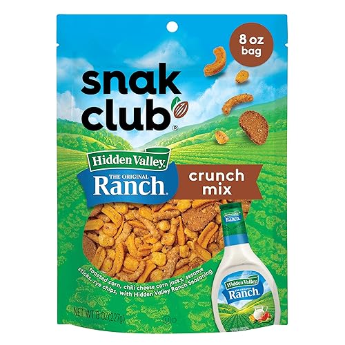 Snak Club Crunch Mix with Hidden Valley Ranch Seasoning, Toasted