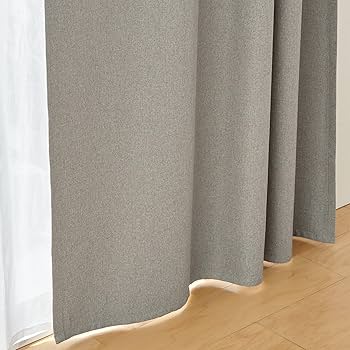 無印良品　二重織りノンプリーツカーテン　ベージュ　丈100×巾200cm 4枚 Amazon｜無印良品 防炎・遮光性 二重織りノンプリーツカーテン