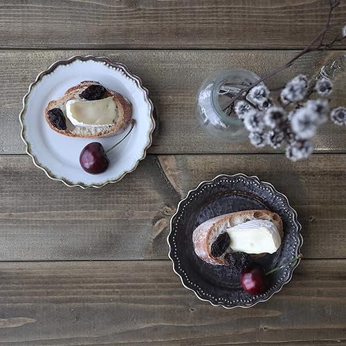 Miniatura 4 de Minorutouki omnis- Plato redondo S negro, juego de 2 4.37×H0.63in 3.39oz Hecho en Japón