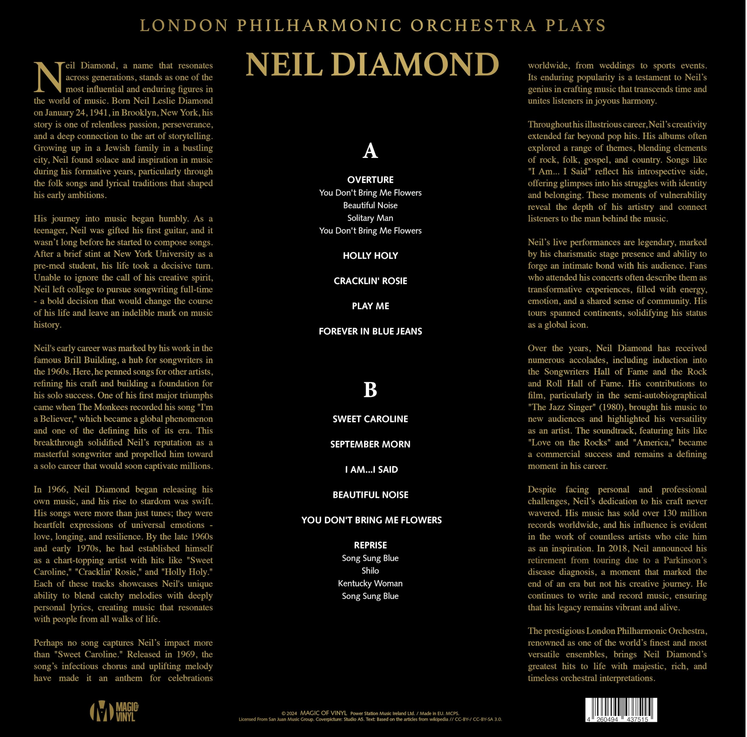 London Philharmonic Orchestra - Plays Neil Diamond 180gr. Marbled