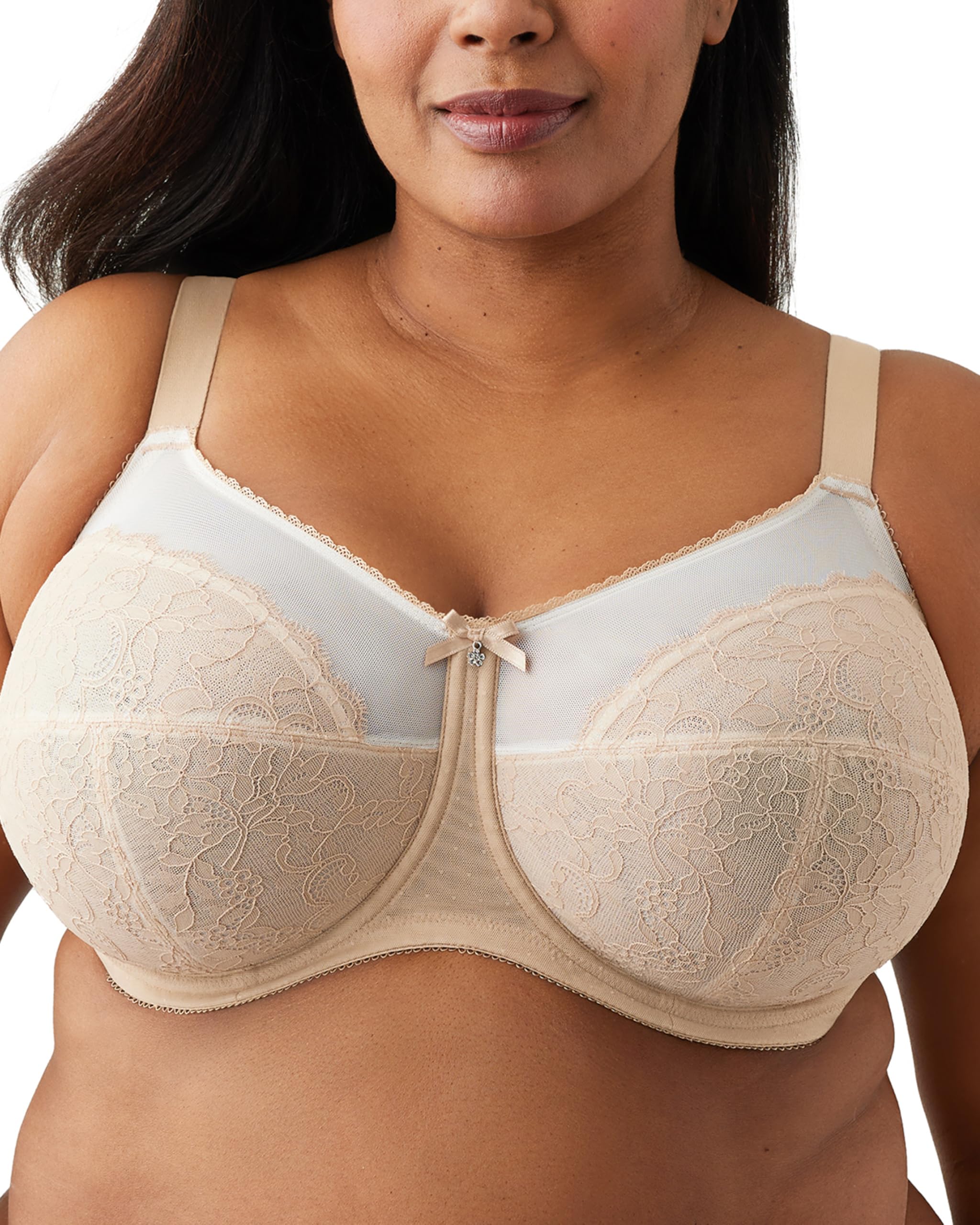 Wacoal Women's Retro Chic Unlined Mesh Full Coverage Underwire Bra, 855186