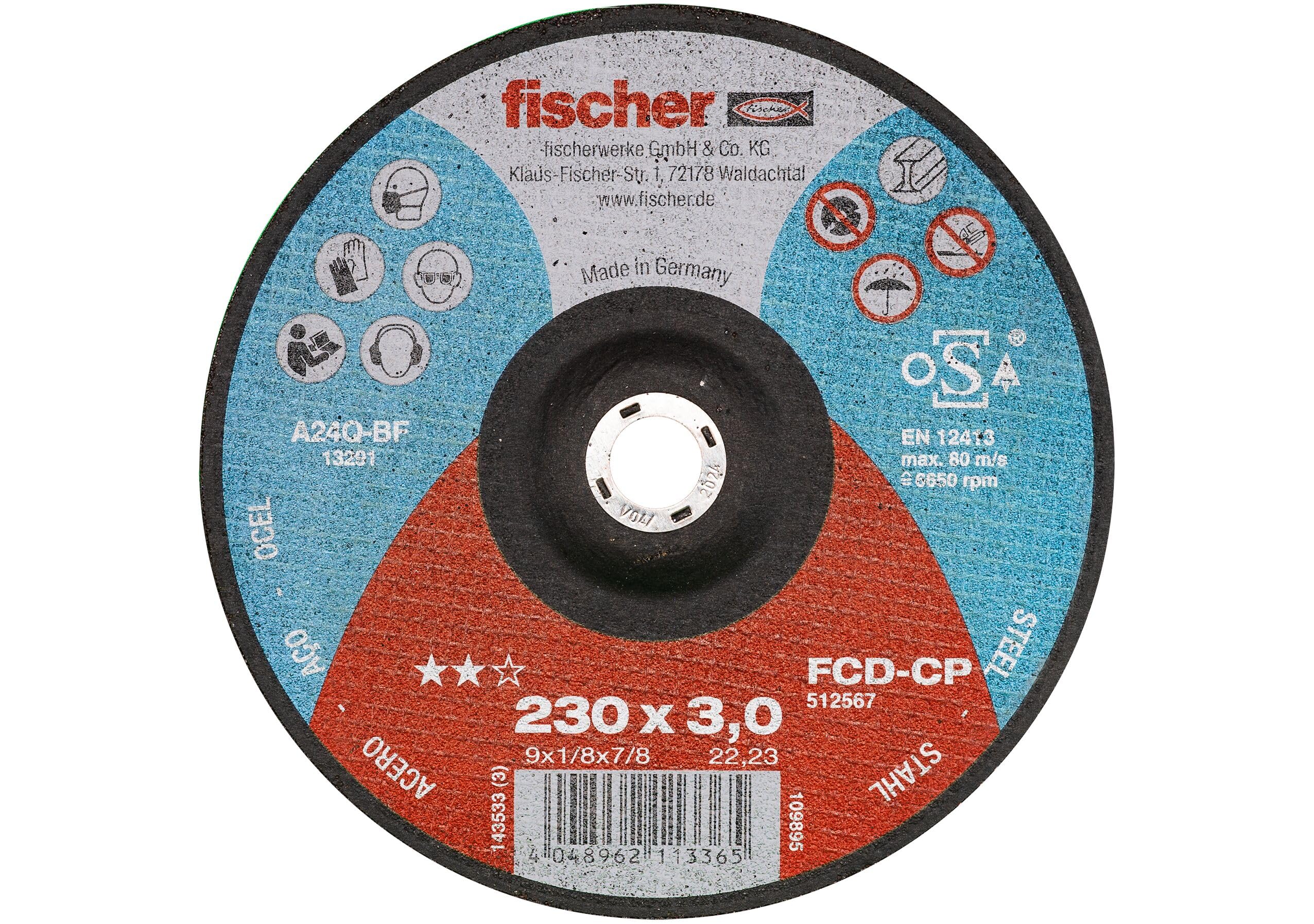 fischer - Disc Fcd-Cp 230X3X22,23 Carbon/Hanging Pack of 1 Units), 512567