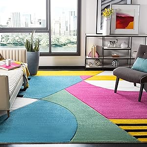 SAFAVIEH Hollywood Collection HLW706C Mid-Century Modern Non-Shedding Living Room Bedroom Dining Home Office Area Rug, 5'3