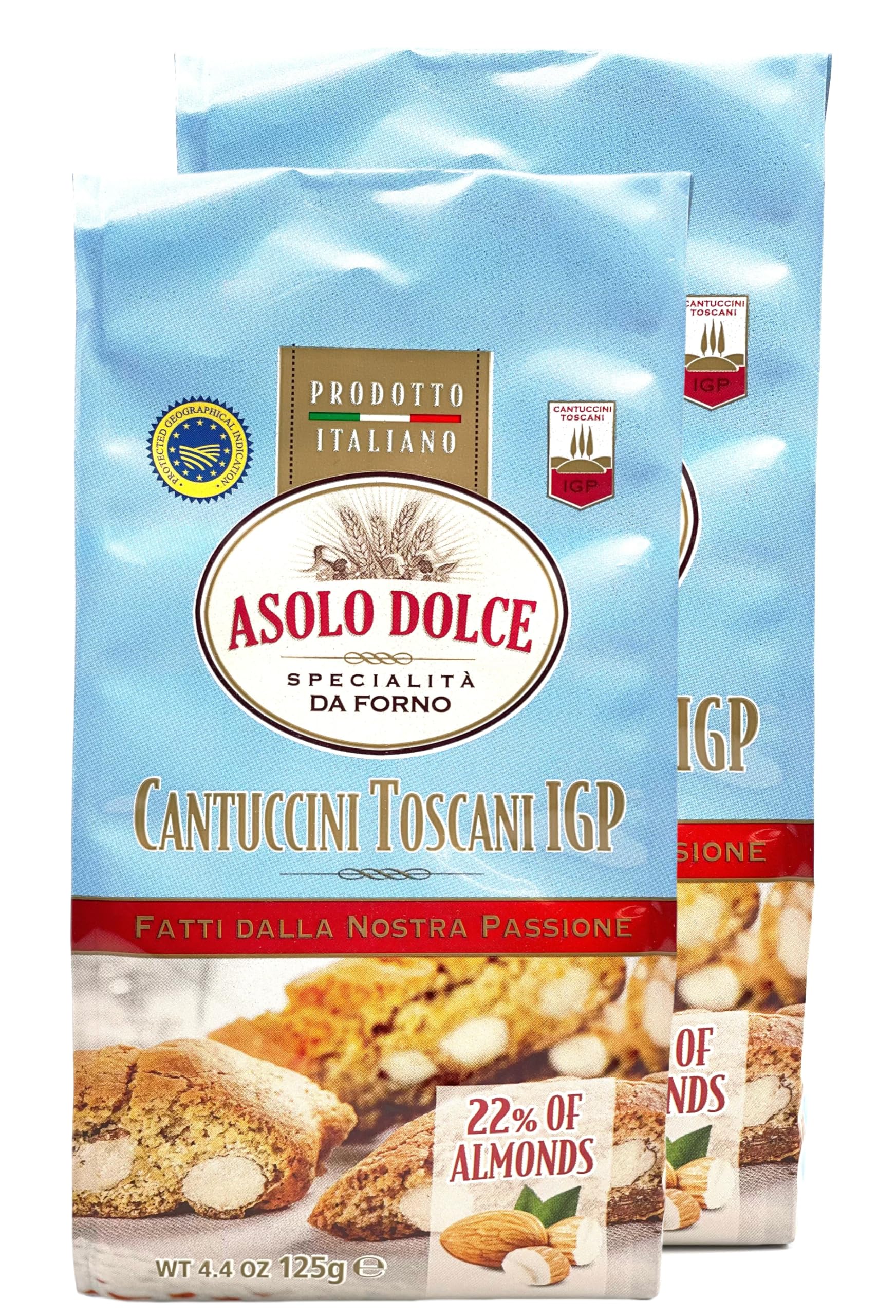 Asolo Dolce Toscani Almond Cookies, 4.4 oz- 2 packs
