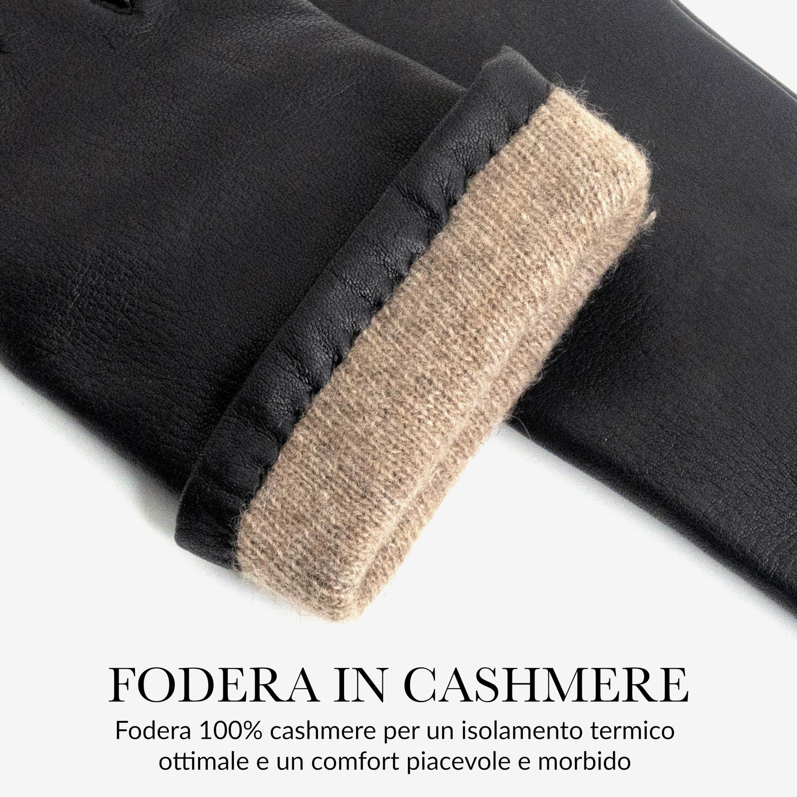 GLOVE STORY Guanti in Pelle di Agnello per Donna con Fodera 100% Cashmere - Guanti Premium in Materiale Elegante, Morbido e Confortevole - Guanti Invernali Caldi per Donna Fatti a Mano