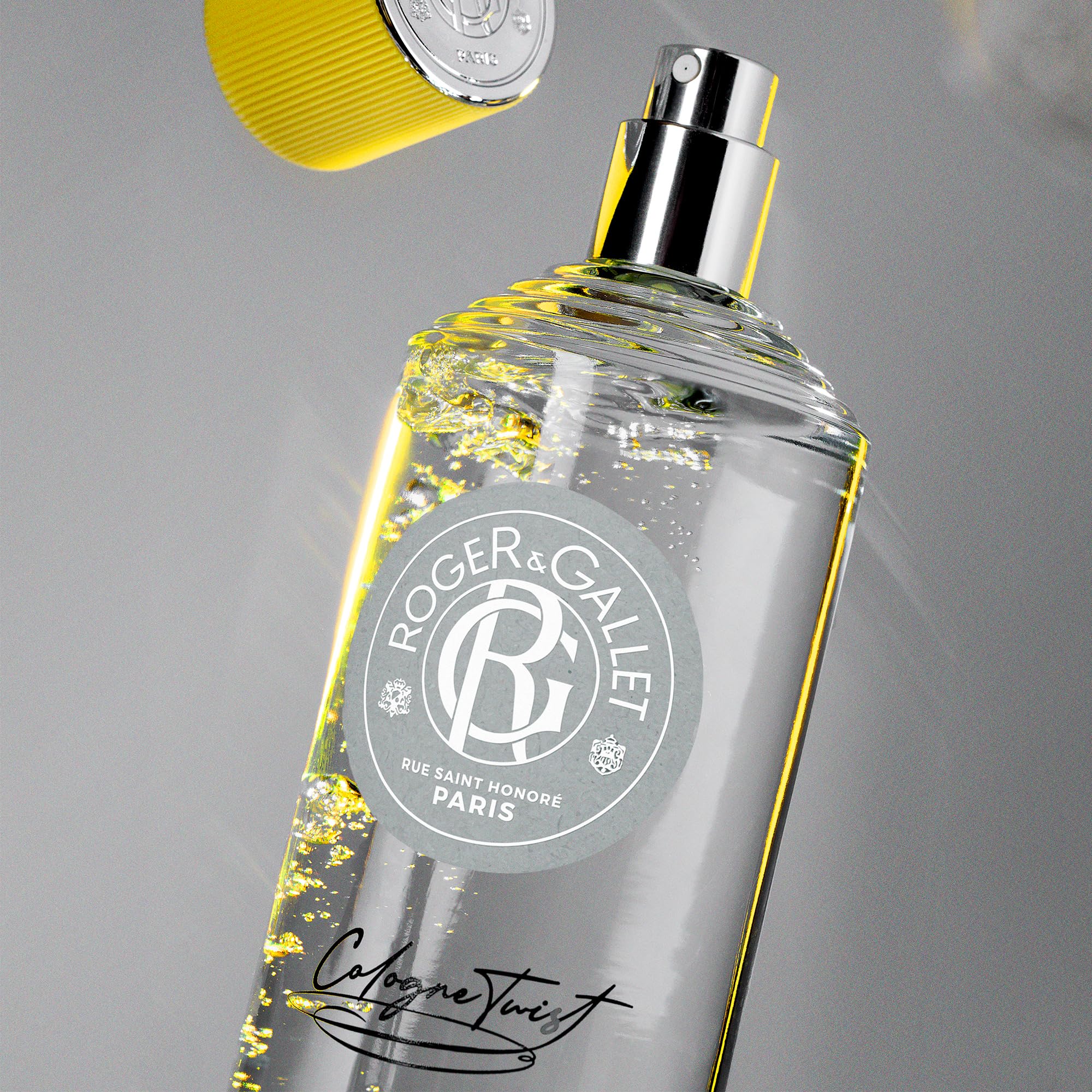 Roger&Gallet - Cologne Twist - Perfume Fresco con Notas de Limón, Salvia, Bergamota y Madera de Cachemira - Agua de Colonia con 95% de Ingredientes Naturales - Fragancia Mixta Revitalizante - 100ml